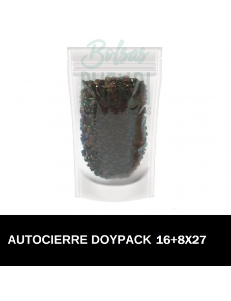 Bolsas Polietileno Transparentes Doypack 16x27+8