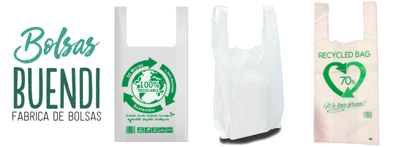 bolsas de plastico asa camiseta anonimas recicladas